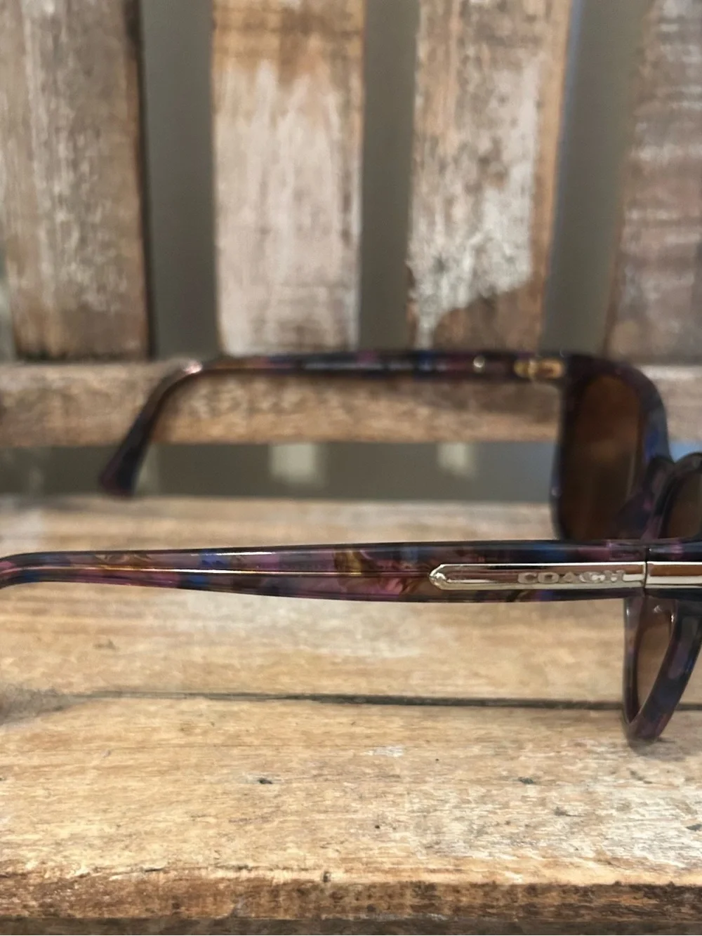 Coach Sunglasses HC 8132 L109 52888H Confetti Purple Size 57-17-135
